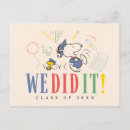Search for colorful postcards Peanuts graduation design