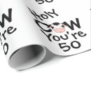Search for over the hill wrapping paper 50th