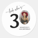 Search for funny 30th birthday stickers Black and white