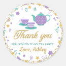 Search for birthday tea stickers Gold glitter