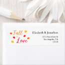 Search for red maple leaf return address labels Fall