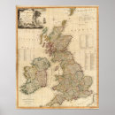 Search for british isles map posters Engraved