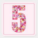 Search for number 5 stickers Pink