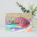 Search for holographic thank you cards Rainbow