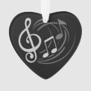 Search for musical note with heart holiday decor Black