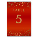 Search for gold and red table cards Elegant