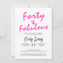Search for glamorous 40th birthday invitations Fortieth
