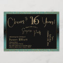 Search for teal black sweet 16 invitations Birthday