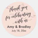 Search for thank you for celebrating with us stickers Typography