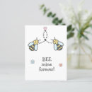 Recherche de abeille heureuse cartes postales Mignon