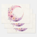 Recherche de croissant de lune papier cadeau Fleurs