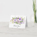 Search for purple bridal thank you cards Lavender