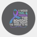 Search for teal and purple stickers Suicide prevention