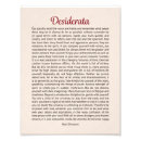 Recherche de poème desiderata posters Inspiration