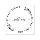 Search for return address rubber stamps Circle text script