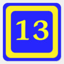 Recherche de numéro 13 autocollants Bleu