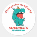 Recherche de dinosaur party stickers Anniversaire de dinosaure