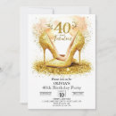 Search for stylish 40th birthday invitations Gold