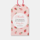 Search for strawberry gift tags Birthday party