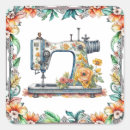 Search for vintage sewing machine stickers Floral