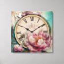 Search for clock canvas prints Flowers
