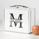 Recherche de blanc boîtes à lunch Monogramme
