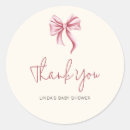 Search for pink bow baby shower stickers Mother to be