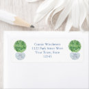 Search for topiaries return address labels Ginger jar