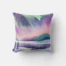 Search for northern lights pillows Watercolor