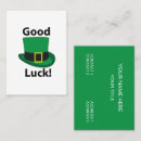 Search for leprechaun business cards Luck