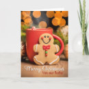 Search for gingerbread man christmas cards Hot chocolate