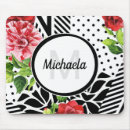 Recherche de pois noir et blanc tapis souris Girly