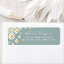 Search for teal floral return address labels Boho