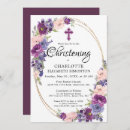 Search for purple christening invitations Watercolor
