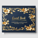 Search for retro wedding guest books Navy blue