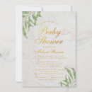 Search for marble baby shower invitations Greenery
