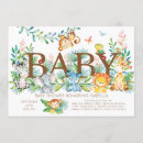 Search for cute animals baby shower invitations Safari