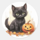 Search for cute black kitten stickers Trick or treat
