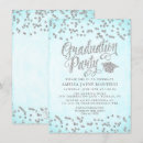 Search for silver and blue graduation invitations High school graduation