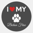 Search for bichon frise round stickers Puppy