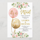 Search for virtual baby girl shower invitations Pink floral