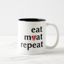 Search for eat meat mugs Funny