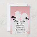 Recherche de couples de silhouette invitations Rose