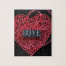 Recherche de coeur rouge puzzles Jour de la mère