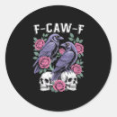 Search for funny crow bird stickers F caw f