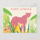 Recherche de guépard rose cartes postales Vintage