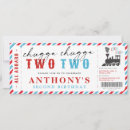 Search for all white birthday invitations Red blue white