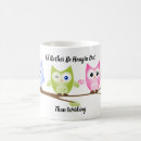 Search for owl on a branch mugs Green