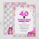 Search for silver 40th birthday invitations 40 and fabulous