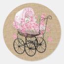 Search for burlap baby shower stickers Pink